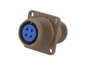 Złącze okrągłe -PIN 4 rozmiar 14S 97 stop aluminium oliwkowy 97-3100A-14S-2S