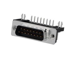 FCE17-A15PB-440 D-Sub gniazdo męskie na PCB kątowe 90 THT UNC 4-40 PIN 15