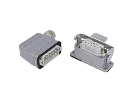 C146-10E0109214 Złącze HDC męski + żeński C146 10PIN 10+PE rozmiar A10