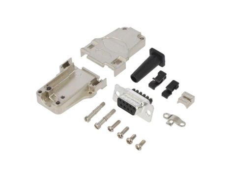 D-Sub żeńskie proste zacisk śrubowy na przewód -PIN 9 L17DTZF09-RG+L77DE09SST