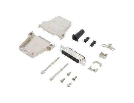 D-Sub żeńskie proste zacisk śrubowy na przewód -PIN 25 L17DTZF25-LJS-RG+L77DB25SST