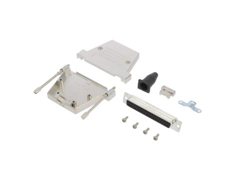 D-Sub żeńskie proste lutowanie na przewód gold flash -PIN 37 L17DTSL37-RG-LJS-T+L77SDC37S