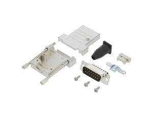 D-Sub -PIN 15 męskie proste zacisk śrubowy na przewód 11,5mm L17DTSL15-RG-LJS-T+L717DA15PST