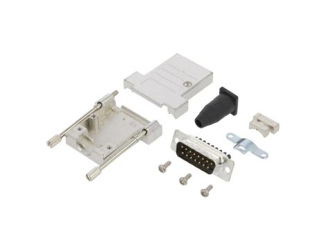 D-Sub -PIN 15 męskie proste zacisk śrubowy na przewód 11,5mm L17DTSL15-RG-LJS-T+L717DA15PST