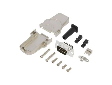 D-Sub męskie proste zacisk śrubowy na przewód UNC 4-40 -PIN 9 L17DTZF09-RG+L717DE09PST