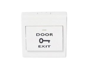 Plastikowy przycisk wyjścia NO/NC, powierzchniowy, piktogram