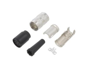 Złącze M16 wtyk żeński lutowanie na przewód 8-PIN 5A 100V T3505001U