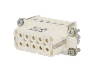 Złącze HDC wkładka stykowa żeński C146 10-PIN 10+PE 16A C14610B0101024