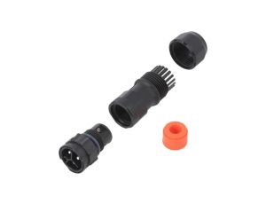 Złącze okrągłe wtyk na przewód 3-PIN męski ze stykami X-Lok CC-03BMMB-QL8SPP