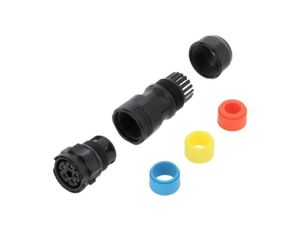 Złącze okrągłe wtyk na przewód 5-PIN żeński ze stykami IP68 DC-05BMFB-QL8APP