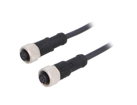 Kabel do czujników/automatyki 8-PIN M12-M12 1m wtyk wtyk M12A08FL-12AFL-SB001