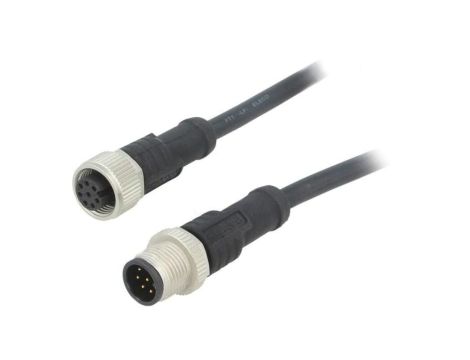 Kabel do czujników/automatyki 8-PIN M12-M12 1m wtyk wtyk M12A08ML-12AFL-SD001