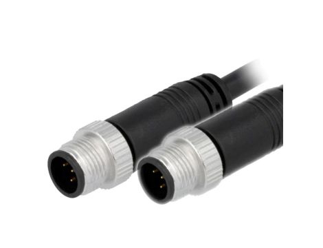 Kabel do czujników/automatyki 8-PIN M12-M12 1m wtyk wtyk M12A08ML-12AML-SD001