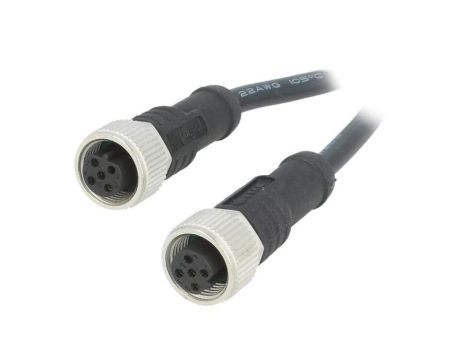 Kabel do czujników/automatyki 5-PIN M12-M12 kod B-Profibus M12B05FL-12BFL-SD001