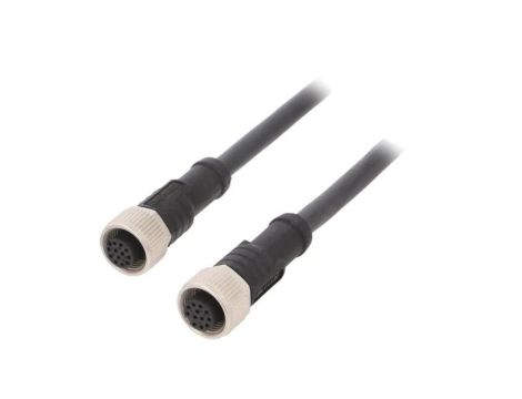 Kabel do czujników/automatyki 12-PIN M12-M12 1m wtyk wtyk M12A12FL-12AFL-SB001