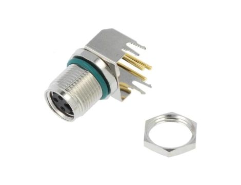 M8S-03PFFR-SF8001 Złącze M8 żeński 3PIN kątowe 90 gniazdo 4A IP68 60V metal