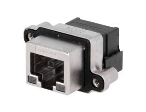Gniazdo RJ45 z diodą LED UL94V-0 IP67 na panel THT UNC 4-40 MRJ-5381-01