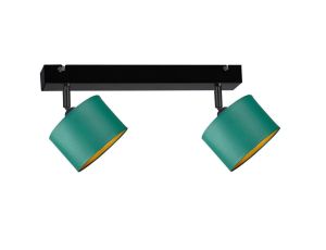 Spot nowoczesny abażur 2xE27 FLOW GREEN