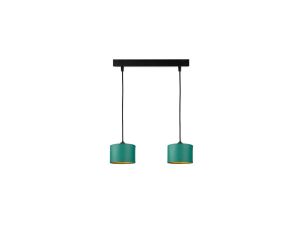 Lampa wisząca nowoczesna abażur 2xE27 FLOW GREEN
