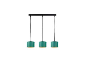 Lampa wisząca nowoczesna abażur 3xE27 FLOW GREEN