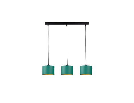 Lampa wisząca nowoczesna abażur 3xE27 FLOW GREEN