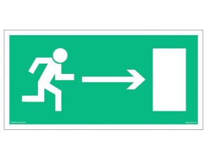 ZNAK - AA001 Wyjście ewakuacyjne 80 x 40 cm KS - Folia podłogowa foto.