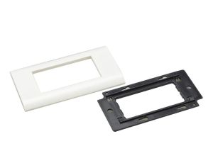 Ramka montażowa + support 4M 90x45 biała na moduły Mediabox