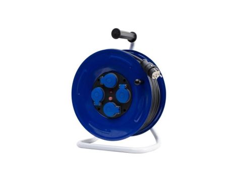 Przedłużacz na bębnie metalowym GRANDE-320 4x230V IP44 3x2,5 (OW) /30m/ z termikiem i kontrolką