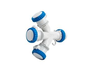 Adapter kempingowy wtyk 16A 3p przemysłowy IP67 , gniazdo 3x16A 3P przemysłowe IP67