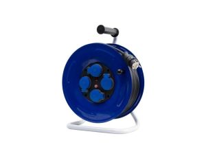 Przedłużacz na bębnie metalowym GRANDE-320 4x230V IP44 3x2,5 (OW) /40m/ z termikiem i kontrolką