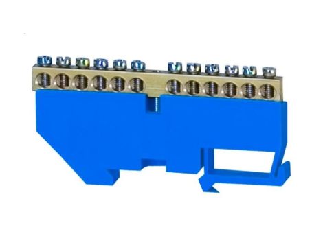 Listwa ochronna 12-modułowa 12x16mm2 wysoka podstawa - niebieska