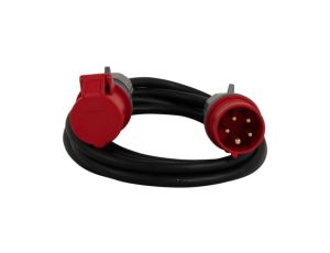 Przedłużacz siłowy 1-gniazdowy OPD 5x4 - 15m z wtyczką 32A 5p i gniazdem 32A 5p