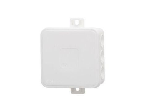 Puszka hermetyczna V5, termoplast 75x75x41 IP54, biała - klik, 12 osłabień