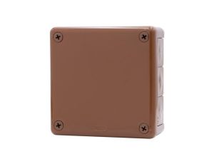 Puszka hermetyczna H55-L 118x118x46 IP55 12-wylotowa brązowa