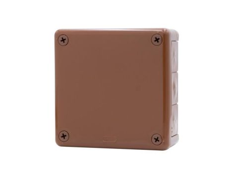 Puszka hermetyczna H55-L 118x118x46 IP55 12-wylotowa brązowa