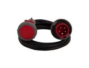 Przedłużacz siłowy 1-gniazdowy OPD 5x2,5 - 25m z wtyczką 16A 5p i gniazdem 16A 5p IP65