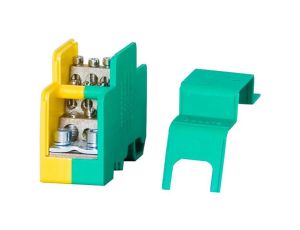 Blok rozdzielczy jednobiegunowy 160A - żółto-zielony