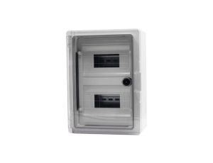 Szafa z tworzywa MP 300x400x170 mm IP65 drzwi przeźroczyste 2 rzędy 24 moduły