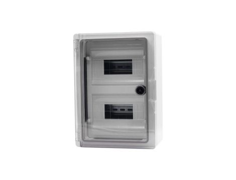 Szafa z tworzywa MP 300x400x170 mm IP65 drzwi przeźroczyste 2 rzędy 24 moduły