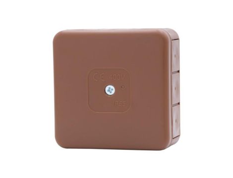 Puszka hermetyczna H55-S 85x85x37 IP55 12-wylotowa brązowa