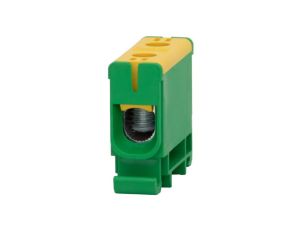 Złączka szynowa ZU 1-torowa (2,5mm2-50mm2) Al/Cu - żółto/zielona