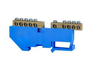 Listwa ochronna 2x5-modułowa 2x5x16mm2 wysoka podstawa - niebieska