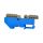 Listwa ochronna 2x5-modułowa 2x5x16mm2 wysoka podstawa - niebieska