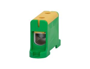 Złączka szynowa ZU 1-torowa (16mm2-95mm2) Al/Cu - żółto/zielona