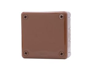 Puszka hermetyczna H55-M 98x98x42 IP55 12-wylotowa brązowa