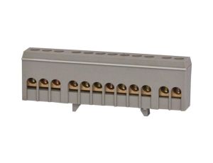 Listwa prądowa 12-modułowa 12x16mm2 szara IP20