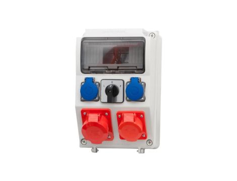 Rozdzielnica CAJA 9M - gniazda 2x16A 5p, 2x230V, L/P(32A) /9 modułów/
