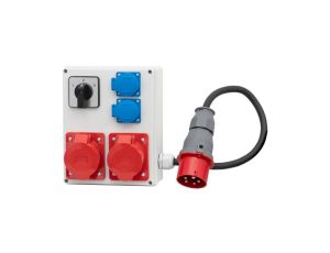 Rozdzielnica R-240 - gniazda 2x16A 5p, 2x230V, przewód OW 5x2,5 - 1,5m, L/P