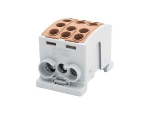 Zacisk odgałęźny HLK 125A-3 (1x35,2x25 / 1x35,2x25) Al/Cu - brązowy