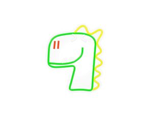 Neon PLEXI LED JURASSIC DINO zielony FLNJ02 Forever Light